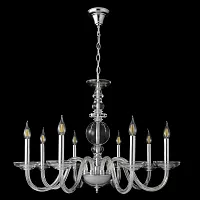 Люстра подвесная ARABESQUE SP8 CHROME Crystal Lux без плафона на 8 ламп, основание хром в стиле классический Люстра подвесная ARABESQUE SP8 CHROME Crystal Lux без плафона на 8 ламп, основание хром в стиле классический